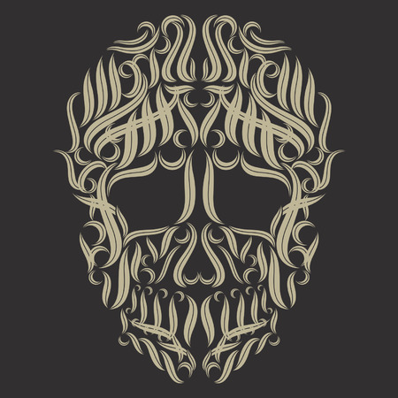 skull tribal tattoo vectorのイラスト素材