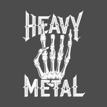 vector label heavy metalのイラスト素材