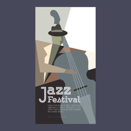 jazz poster template vector illustrationのイラスト素材