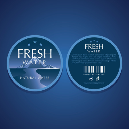 water label vector templatesのイラスト素材