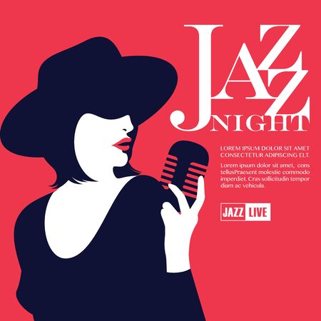 Lady Jazz Nightのイラスト素材