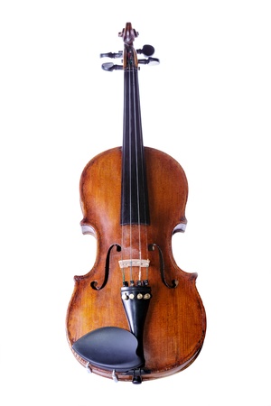 Violin isolated on whiteの写真素材