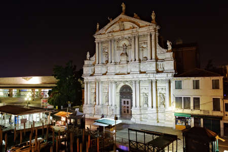 Grand Canal at night, Venice. Italyの写真素材