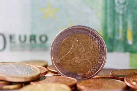 Euro coins - currency of the European Union