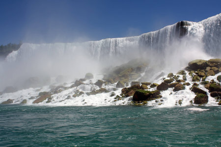 Niagara falls in a sunny dayの写真素材