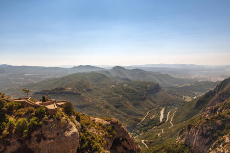 Montserrat mountains in Catalonia, Spain.の写真素材