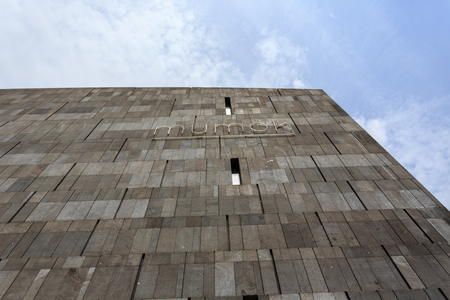 VIENNA, AUSTRIA - JUNE 27, 2015: Mumok Museum Moderner Kunst Museum of Modern Art is a museum in the Museumsquartier in Vienna that has a collection of 7,000 modern and contemporary art works.のeditorial素材
