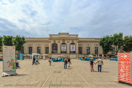 VIENNA, AUSTRIA - JUNE 27, 2015: Mueums Quartier. It is the eighth largest cultural area in the world.のeditorial素材