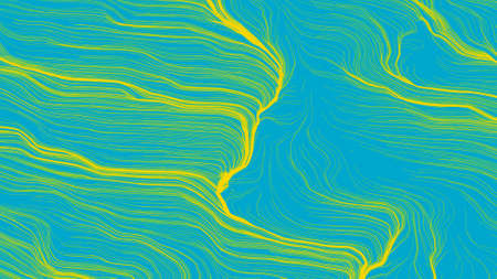 Blue abstract concept background. Digital art design. Backdrop with modern stripes. Wavy stripes...