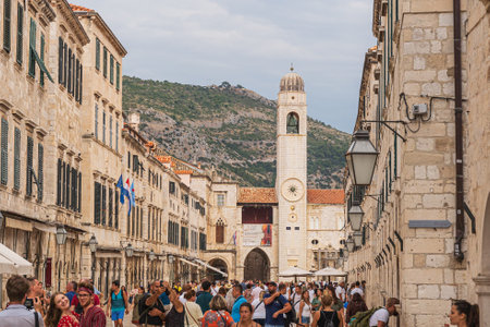 Dubrovnik is a city in Croatia fronting the Adriatic Sea. It's known for its Old Town called as Kings landing from TV series Game of thrones.のeditorial素材