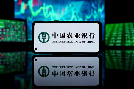 Agricultural bank of china company on stock market. ABOC financial success and profitのeditorial素材
