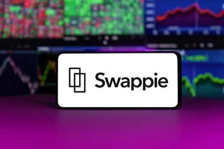 Swappie Company financial success in front of charts backgroundのeditorial素材