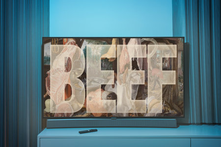 Popular Netflix Television show BEEF on TV screen