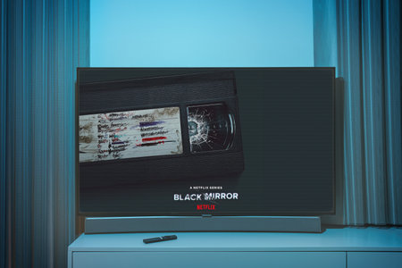 Black Mirror Netflix TV show on TV screen