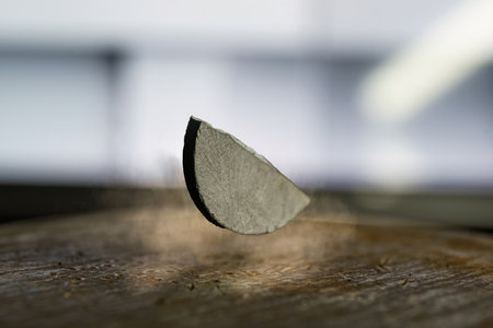 LK-99 room-temperature levitating superconductor. High quality photoの写真素材