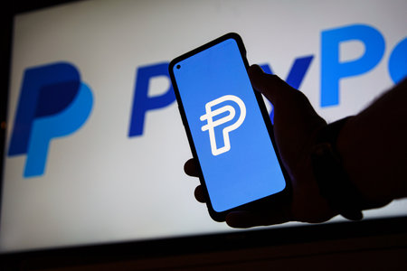 PayPal stablecoin on screen. PayPal Launches U.S. Dollar Stablecoin
