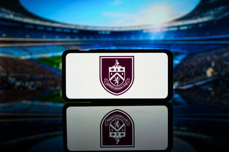 English Premier League championship club Burnley on screenのeditorial素材