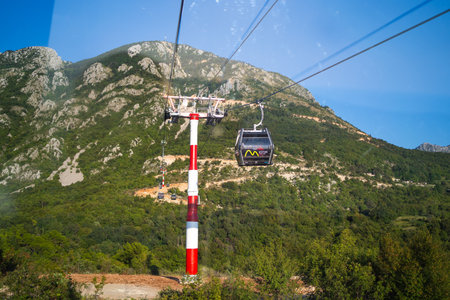 Kotor Cable car in Montenegroのeditorial素材