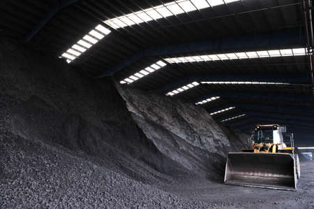Coal and heavy equipment storageのeditorial素材