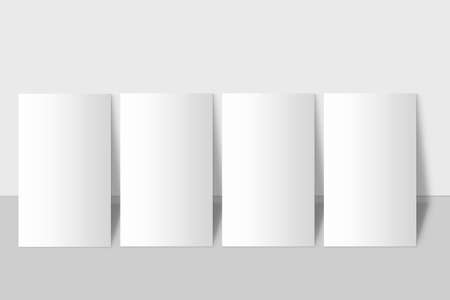 white and grey light Wall background for multiply long product presentation with room and gradient photo templateの写真素材