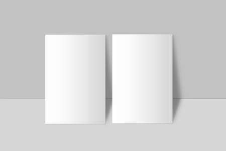 empty white grey background for product presentationの写真素材
