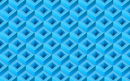 3d illustration blue pattern and geometry backgroundの写真素材