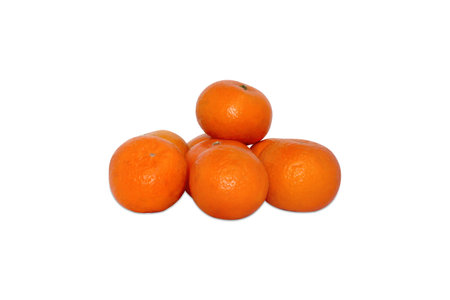 Group closeup colorfull orange on white backgroundの写真素材
