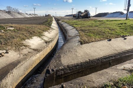 Agricultural vehicle harvesting sugar beetの写真素材