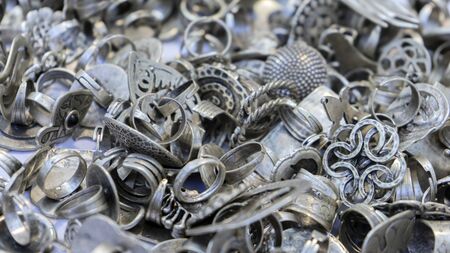 Photo Background made of many ringsの写真素材