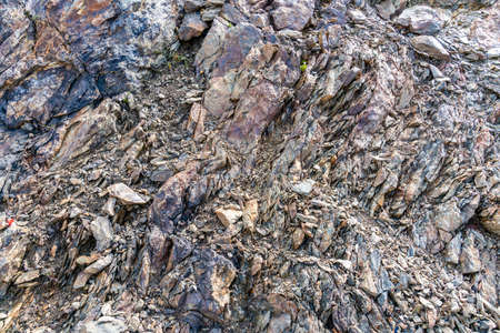 Texture stones at the top of the mountain.の写真素材