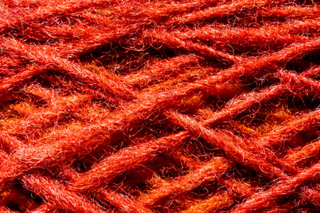 Close-up of red texture fabric cloth textile background