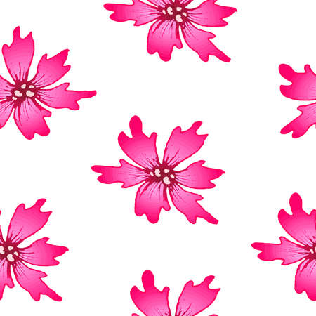 Pink flower seamless patternのイラスト素材