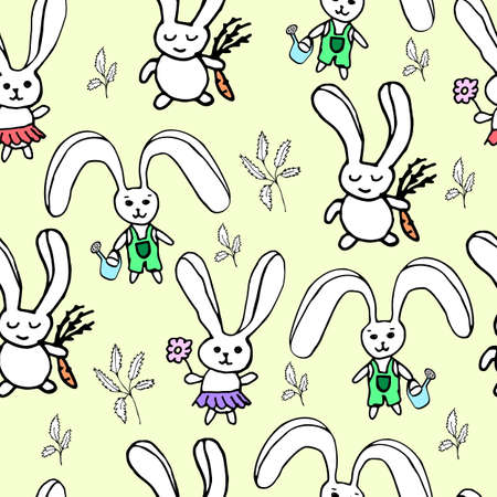 the Easter bunny litle rabbitのイラスト素材