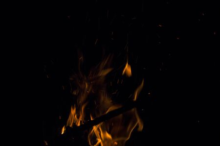 A nice fire in a fire placeの写真素材