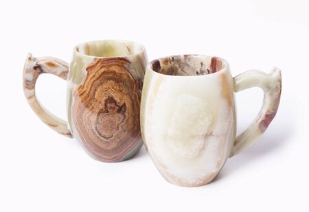 The isolated bowl from onyx on a white backgroundの写真素材