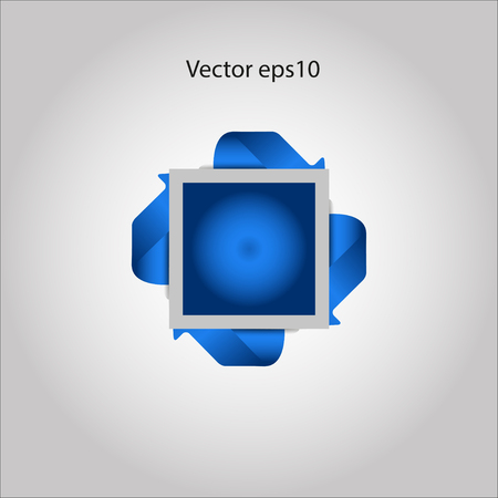 Colored arrows on a gray background. Vector stickersのイラスト素材