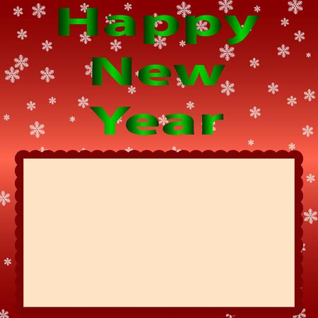 Happy New Year 2017 on winter background with snow and snowflakes.のイラスト素材