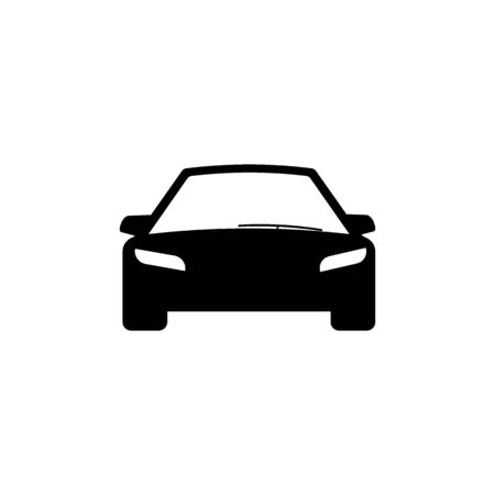 Car icon, Transportation Sign isolated on white background. Car rental concept. Flat design style. Trendy Modern passenger family auto.のイラスト素材