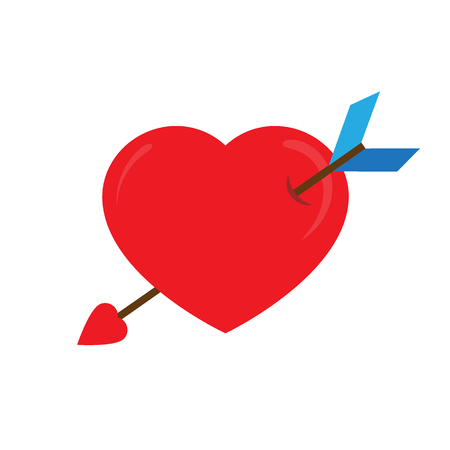 Amour Symbol with Heart and Arrow Iconの写真素材