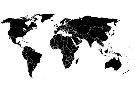 World map on a white backgroundのイラスト素材