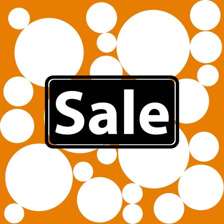 Orange background with circles. Vector illustrationのイラスト素材