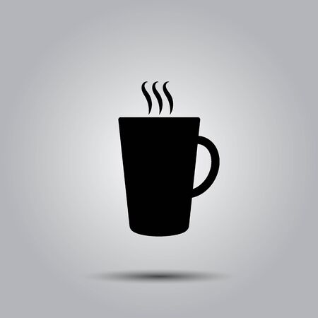Coffee cup flat icon isolate on white background vector illustration eps 10の写真素材