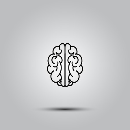 human brain on whiteのイラスト素材