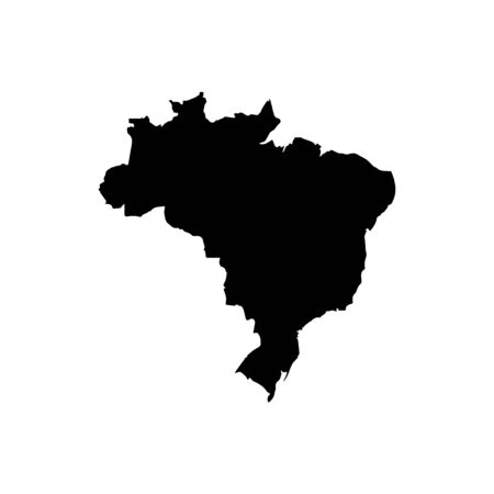 Brazil map on a white backgroundのイラスト素材