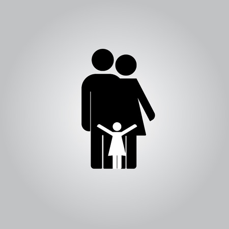 Family Icon in trendyのイラスト素材