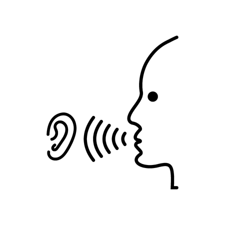 Speak and listen symbol.のイラスト素材