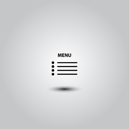 Menu icon isolated on background. Modern flat pictogram, business, marketing, internet conceptのイラスト素材