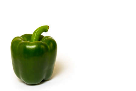 green bell peppers isolated on white background