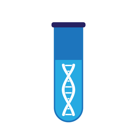 Tub with dna on white backgroundのイラスト素材
