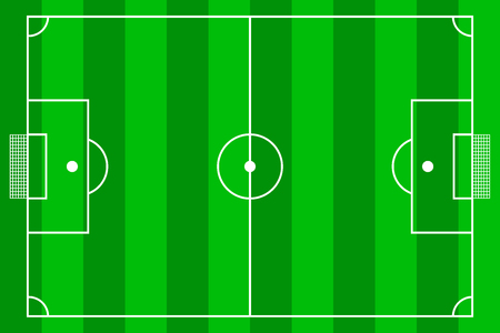 Top view of soccer field or football field - Vector illustration.のイラスト素材